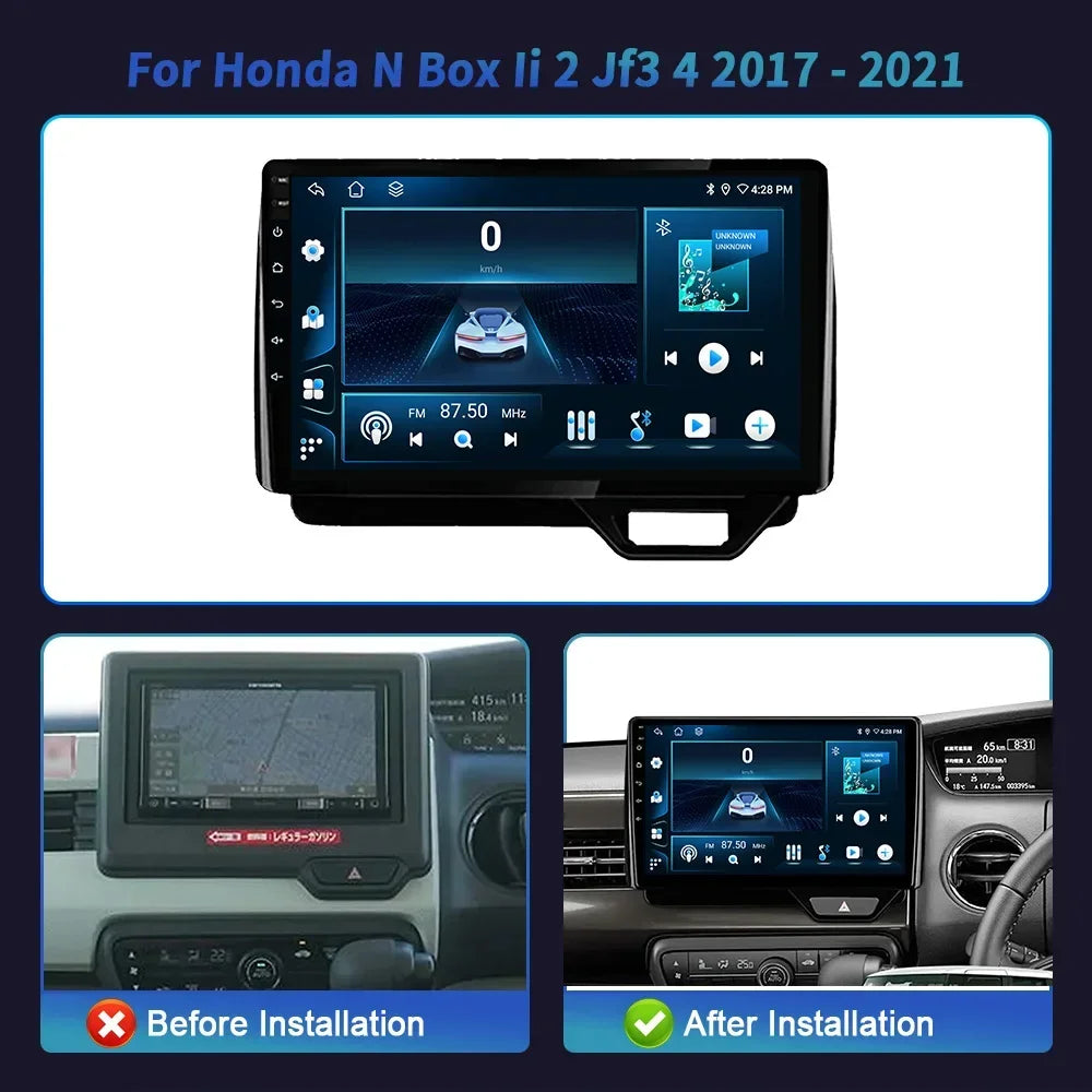 Android 14 For Honda N Box Ii 2 Jf3 4 2017-2021 Car Radio Multimedia Navigation Wireless B
