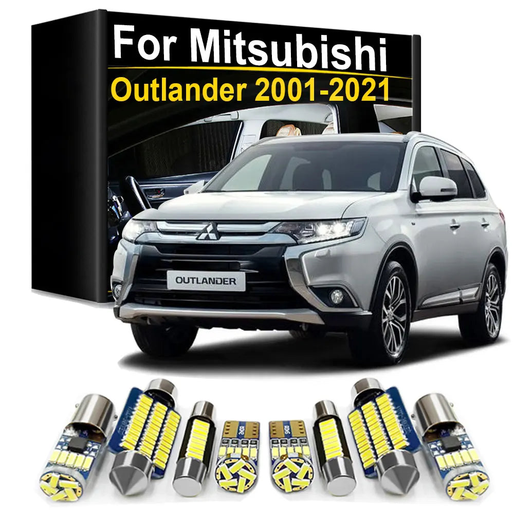 LED Interior Light Kit for Mitsubishi Outlander MK 1 2 3 I II III 2001- 2012 - Canbus Dome Map Door Trunk Bulbs | AUT...