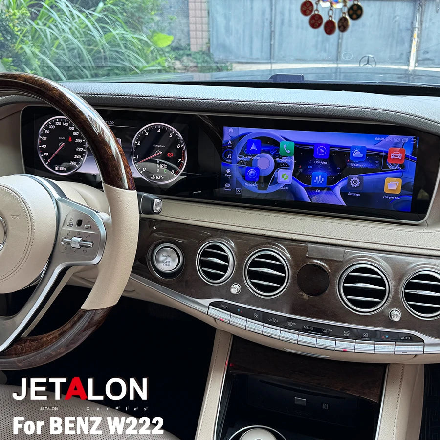 12.3inch Android 15 CarPlay Touch Screen Car Video Player For Mercedes Benz S-Class W222 2