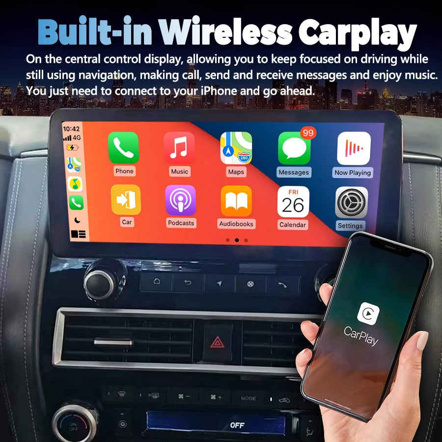 For Nissan Patrol Y61 Y62 Infiniti QX80 QX56 Car Radio 12.3 inch Android 14 GPS Navi Video | AUTOKITSHOP