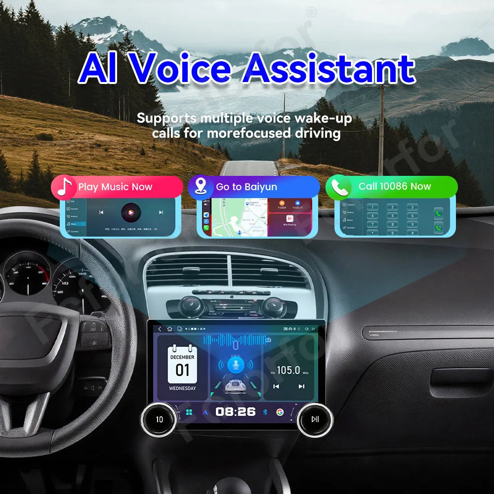 High End Upgrade 11.5 Inch Android 15 HD Touch Wireless CarPlay For Seat Altea 2004-2015 A