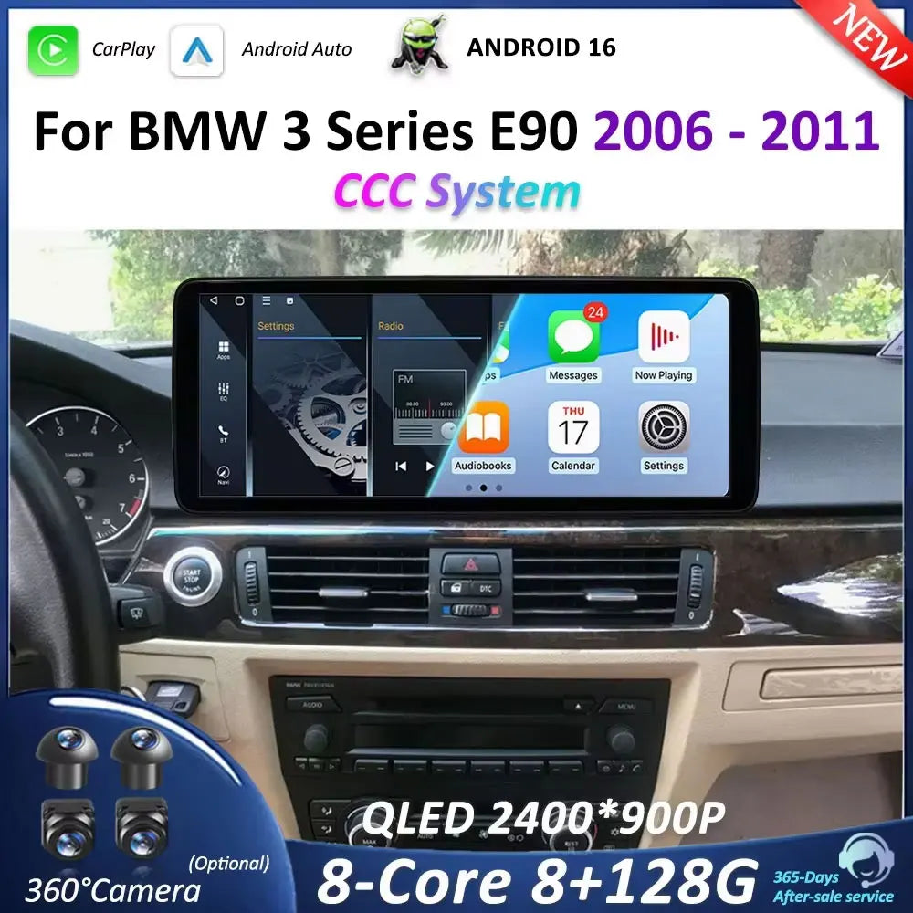 for BMW 3 Series E90 2006 - 2011 Car Video Multimedia player DSP Stereo Android 16 GPS Nav