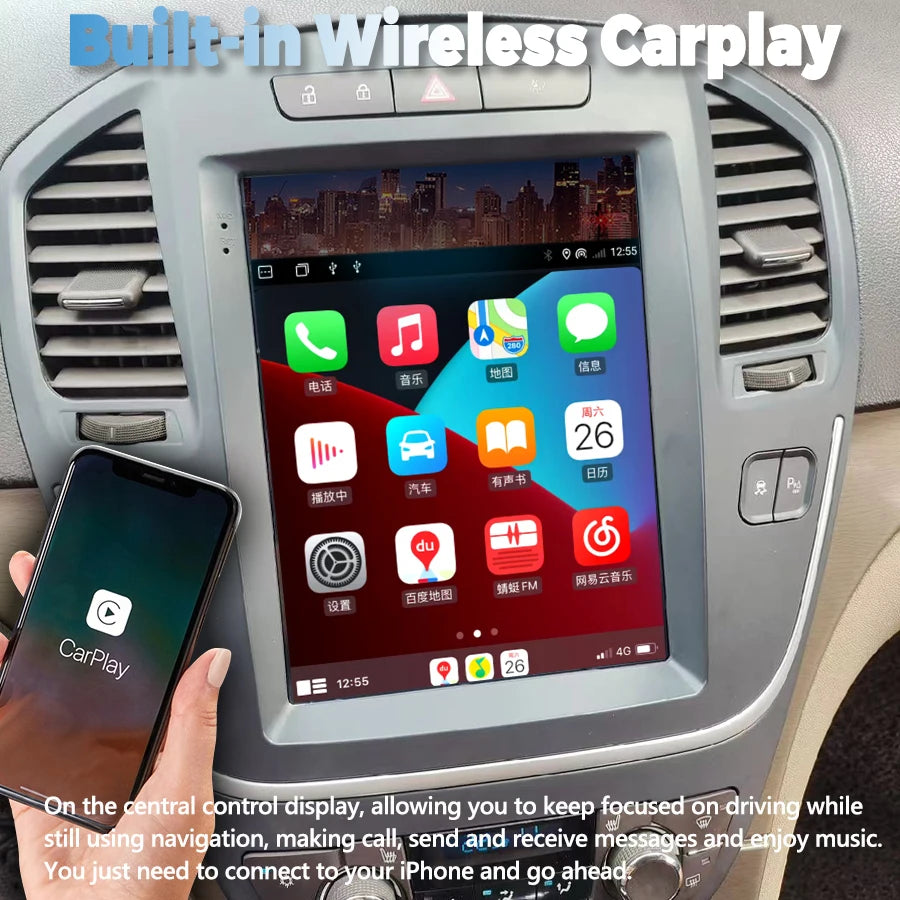 Android 15 Radio Stereo For Opel Insignia Buick Regal 2009-2013 Stereo 9.7'' Multimedia Vi