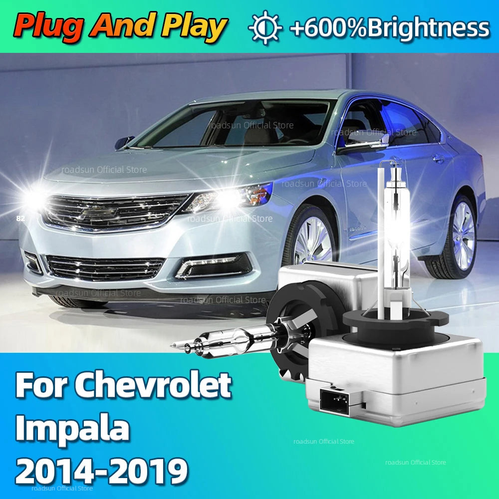 Super Vision 35W D3S HID Xenon Headlight Bulb 12V Car Light 6000K For Chevrolet Impala 201