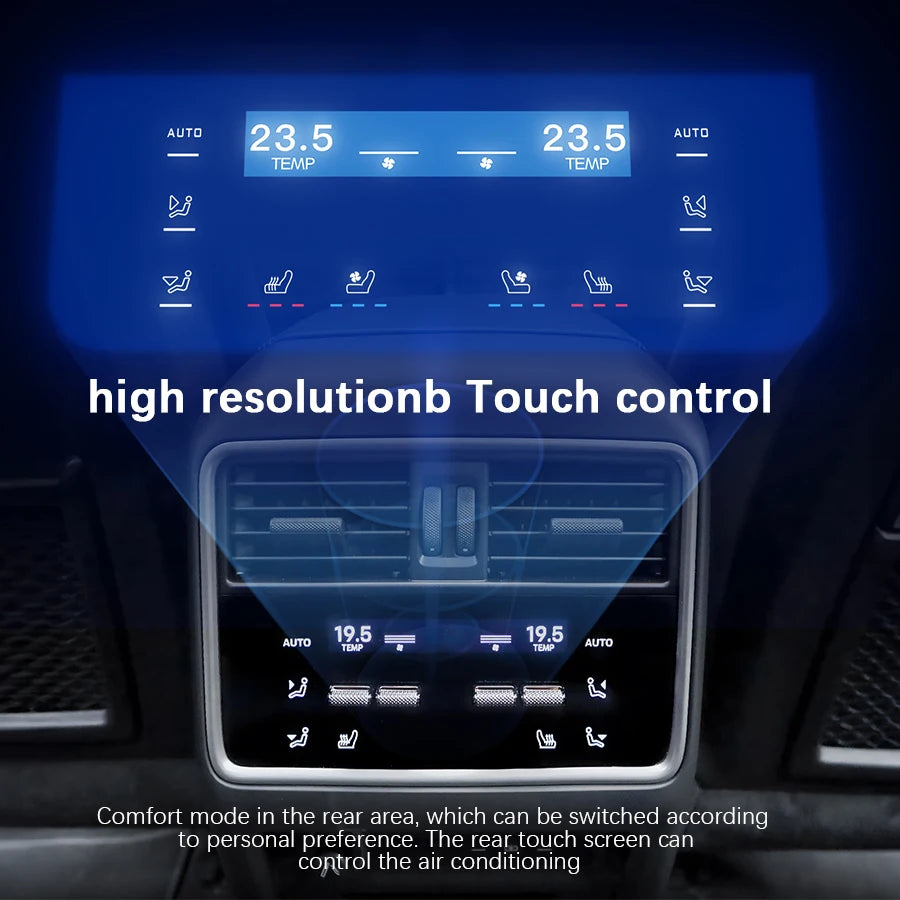 LCD Climate Control Panel For Porsche Cayenne 2024 For Rear Seats Air Conditioning Panel,