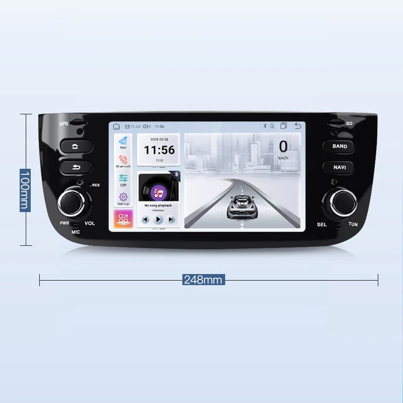 SZLELV Carplay Andorid Auto Car Radio Multimedia Player For Fiat Punto EVO Linea 2010-2016