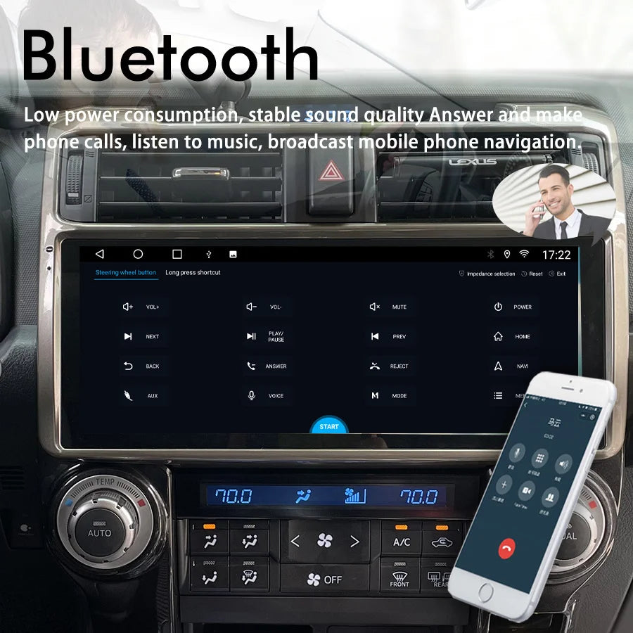 12.3" Navirider Android 13 For Toyota 4 Runner 4Runner 2009-2019 Car GPS Navigation HeadUn