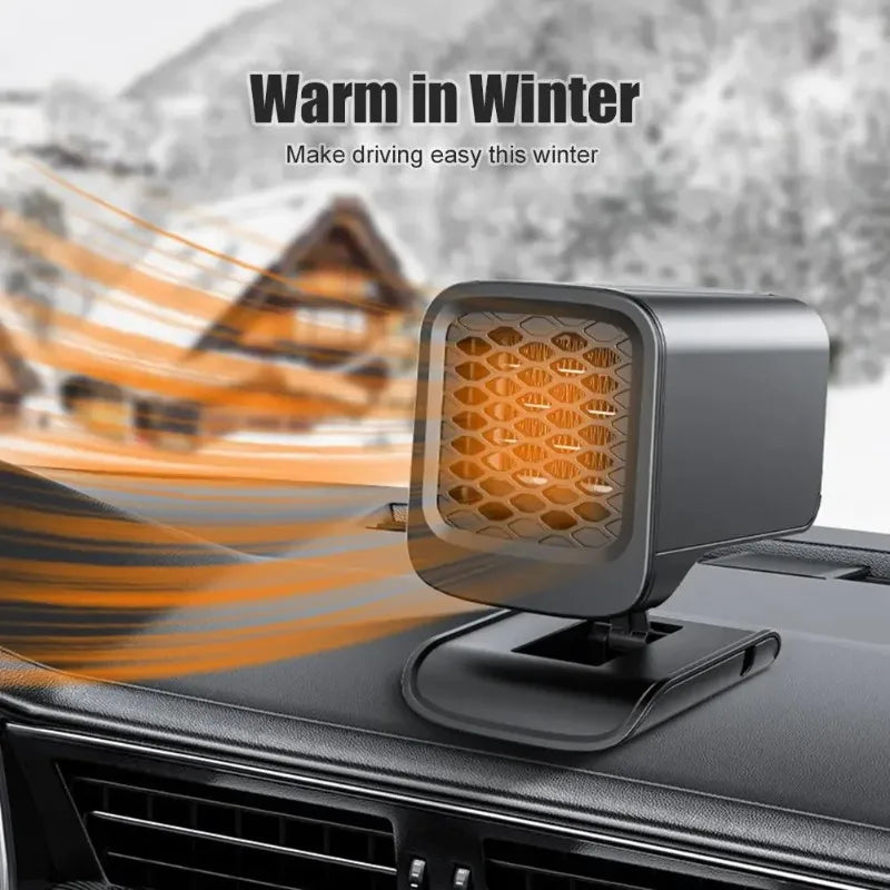 12V 2 in 1 Car Heater Fan Electric Cooling Heating Windshield Defogging Demister Heater Air Puri - Automotive LED Light