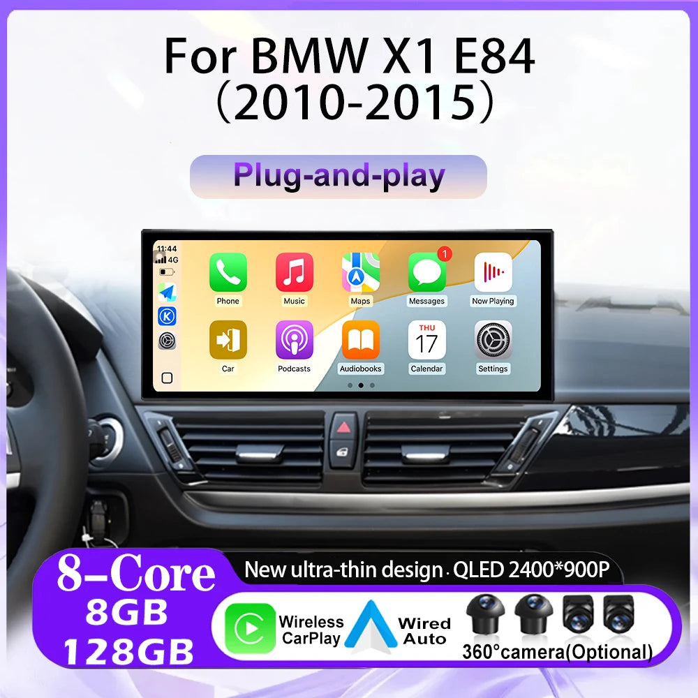 For BMW X1 E84 2010-2015 CIC System Without Original Screen Android 16 Car Multimedia Radi
