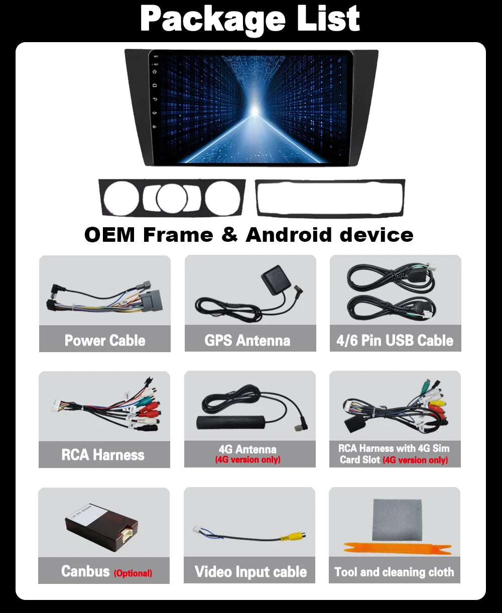 Android 15 For BMW 3-Series E90 E91 E92 E93 2005-2013 Car Radio Multimedia Player Stereo N
