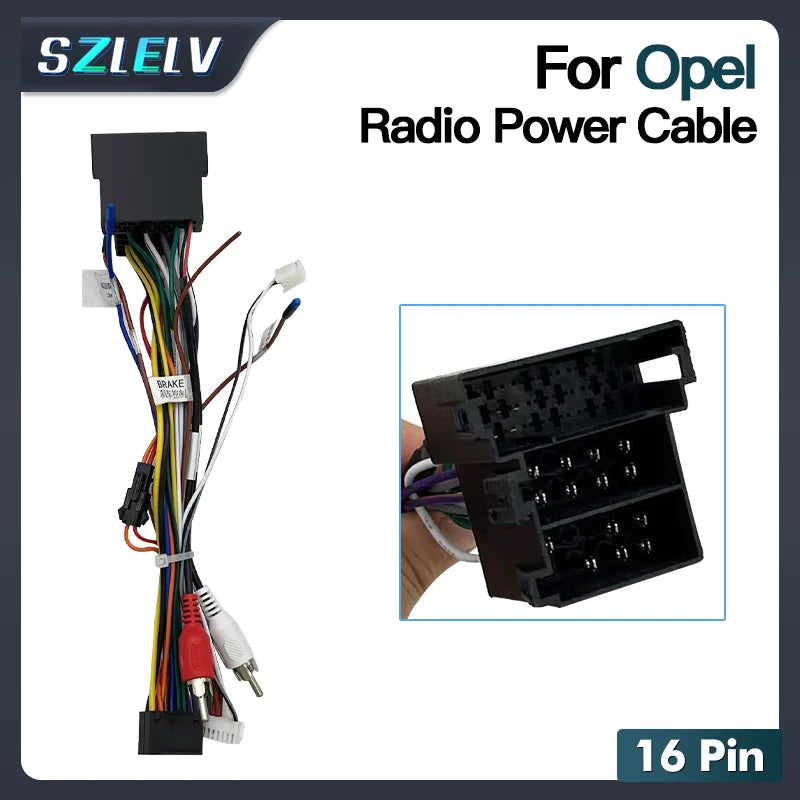 SZLELV For Opel Astra Zafra Ectra Vivaro Antara Corsa Meriva 16PIN Android Car Radio Power