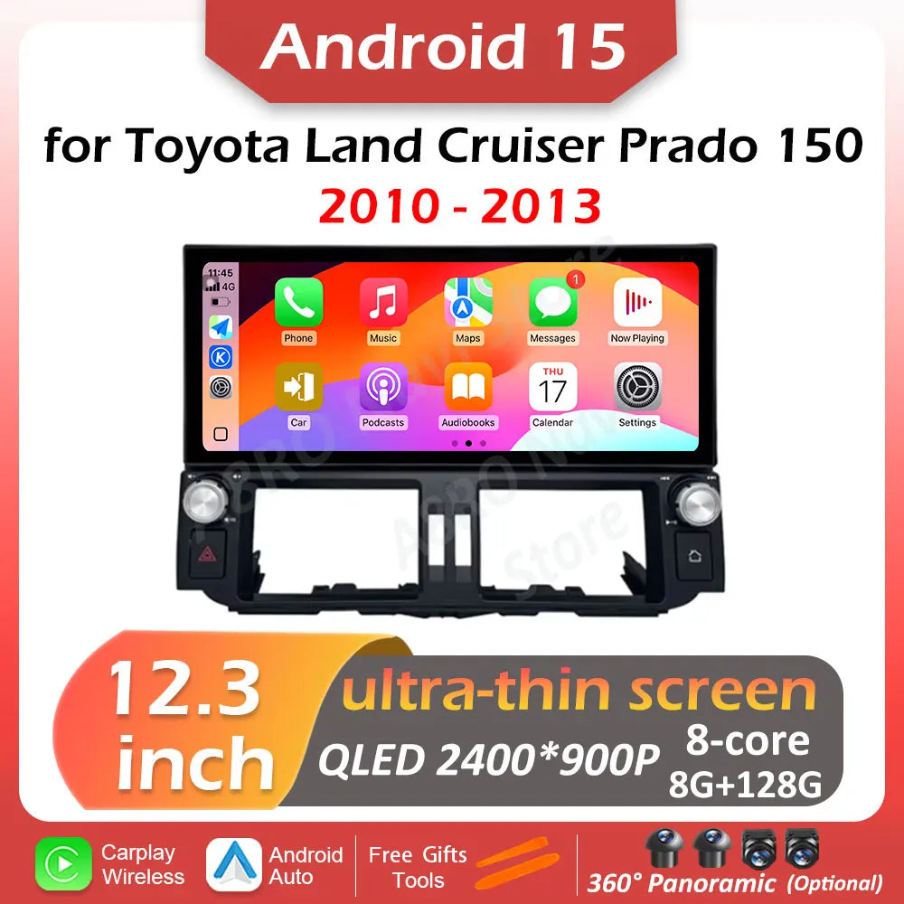 12.3 inch Carplay for Toyota Land Cruiser Prado 150 2010 2011 2012 2013 Smart System Cooli | AUTOKITSHOP