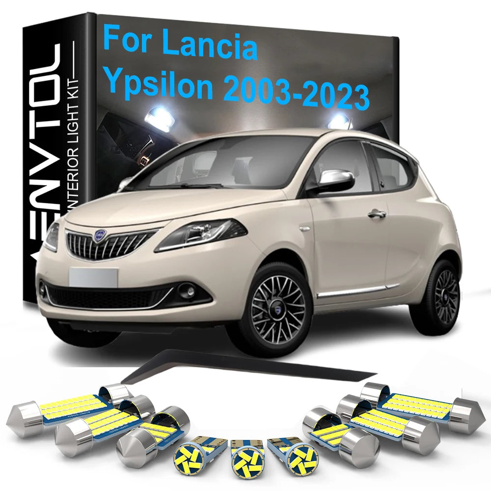 LED Interior Light Kit for Lancia Ypsilon 843 846 312 841 840 2003-2011 - Canbus Dome Map Door Trunk Bulbs | AUTOKITSHOP