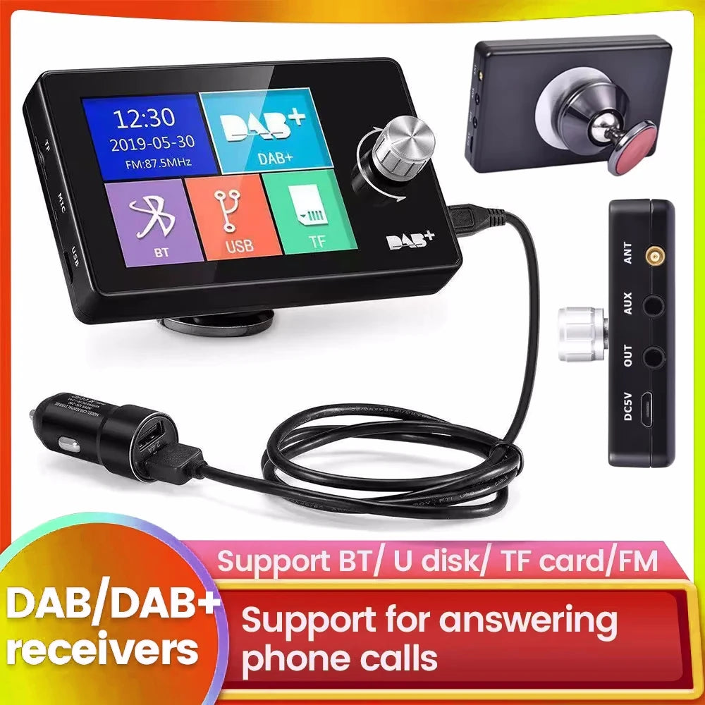 DAB+ Car Digital Radio FM Receiver BT SD TF MP3 Player 2.8 Inch Screen DAB for European Ca | AUTOKITSHOP