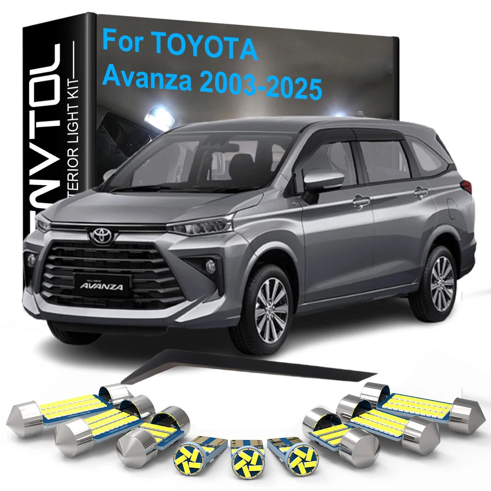 7-Piece LED Interior Light Kit for Toyota Avanza 2003-2018 - Canbus Dome Map Door Trunk Bulbs | AUTOKITSHOP