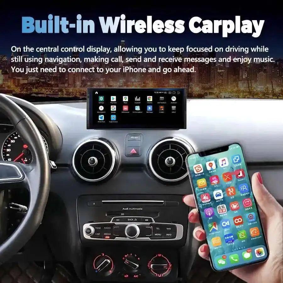 Android 14 Audio Car Radio For Audi A1 2012-2018 LHD RHD Stereo Multimedia Video Player GP