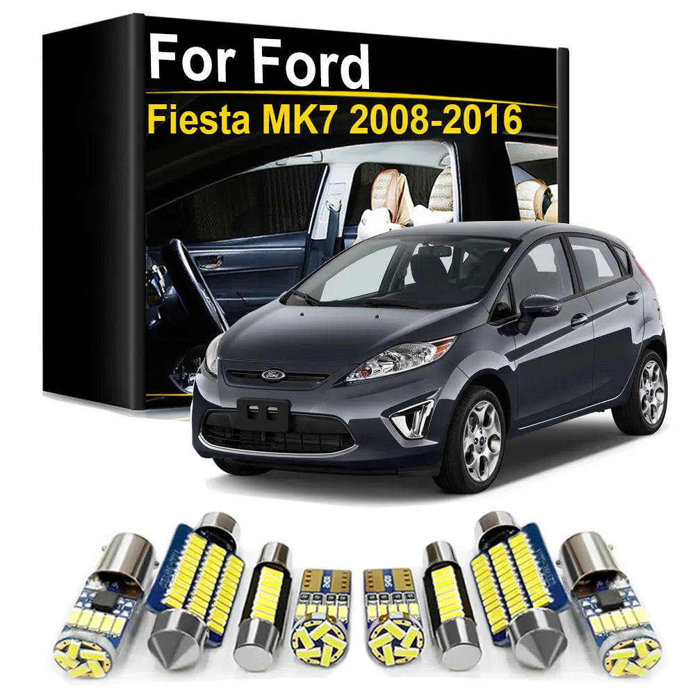 9-Piece LED Interior Light Kit for Ford Fiesta MK7 - Canbus Error-Free Bulbs | AUTOKITSHOP