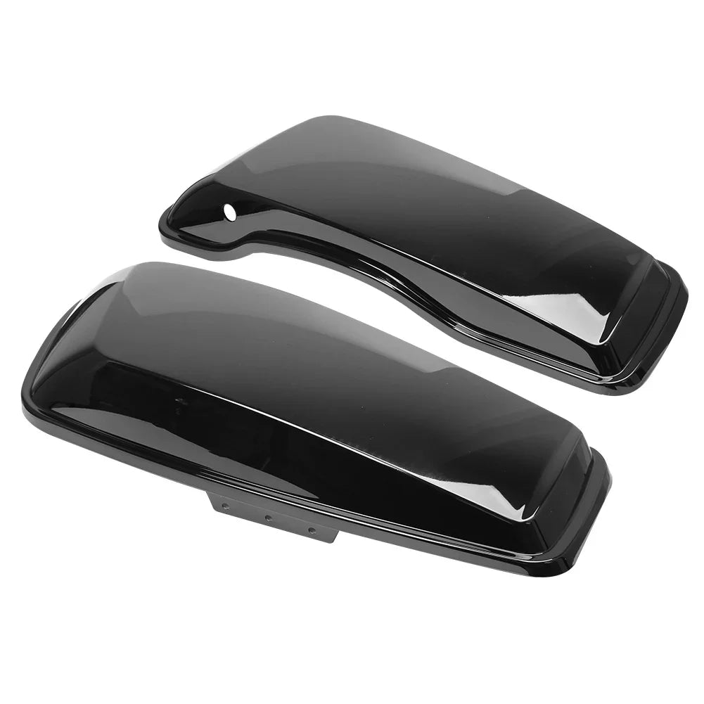 Black Saddlebag Lids Covers Motorcycle Accessories For Harley Touring Road King Street Electra G - Automotive LED Light