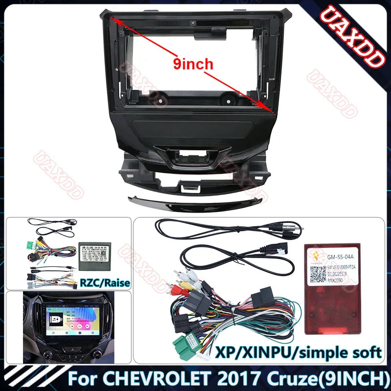 For CHEVROLET 2015-2017 Cruze 9inch Car Radio Android stereo Harness screens accessories n