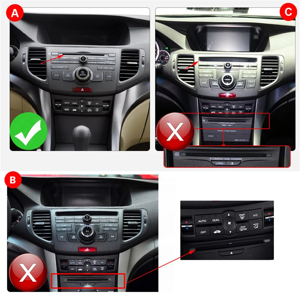 12.3" Android 10 Car Stereo Radio GPS For Acura TSX Navigation 2009-2013 with in Carplay