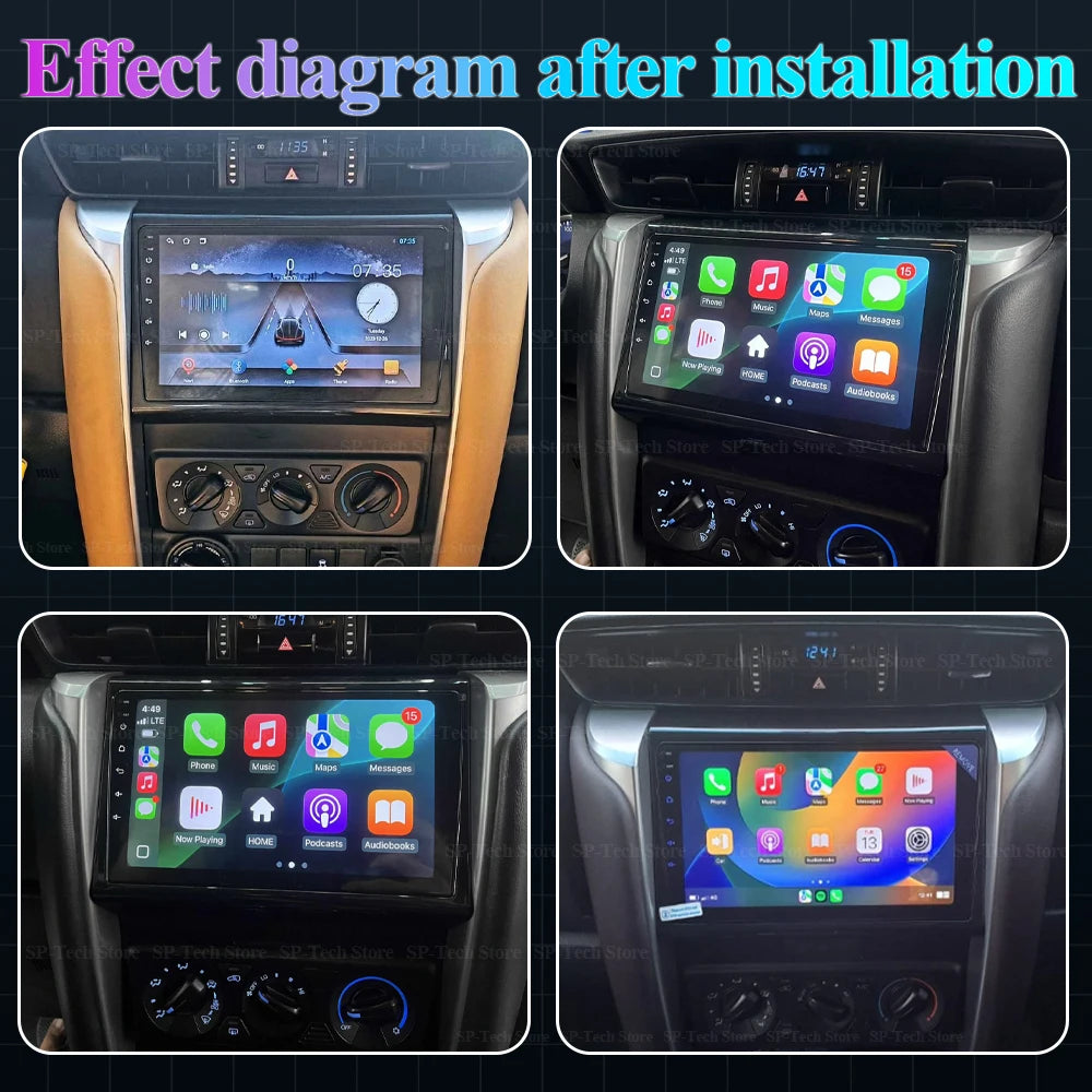 Car Radio Android 16 For Toyota Fortuner 2 2015 2016 2017 2018 2019 2020 Gps Carplay Multi | AUTOKITSHOP