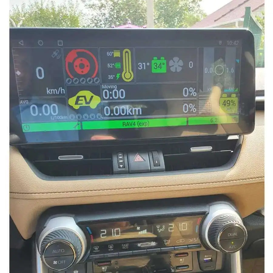 12.3inch Android 14 Screen For Toyota RAV4 XA50 Prime XSE 2019 2023 Car Multimedia Player