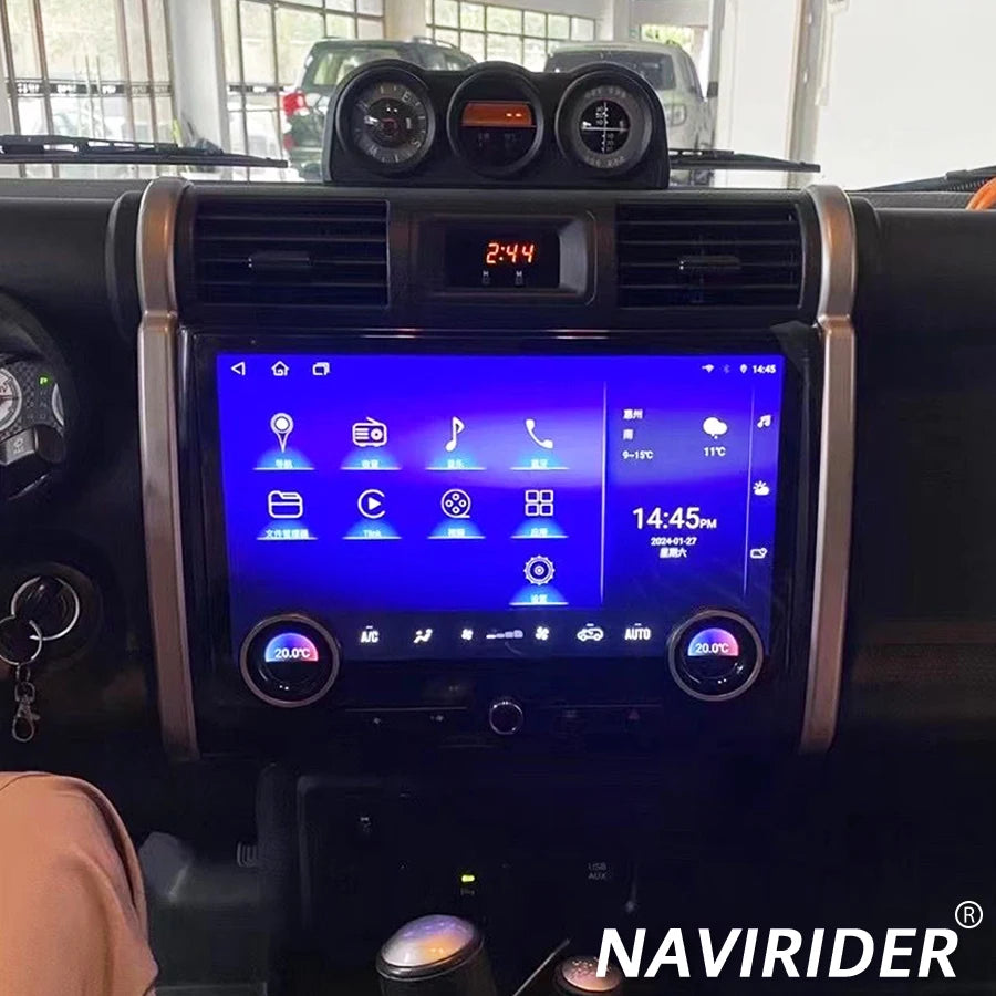 RDS BT Car Radio For Toyota FJ Cruiser 2007-2020 Android 14 GPS Navigation Stereo 13inch Q