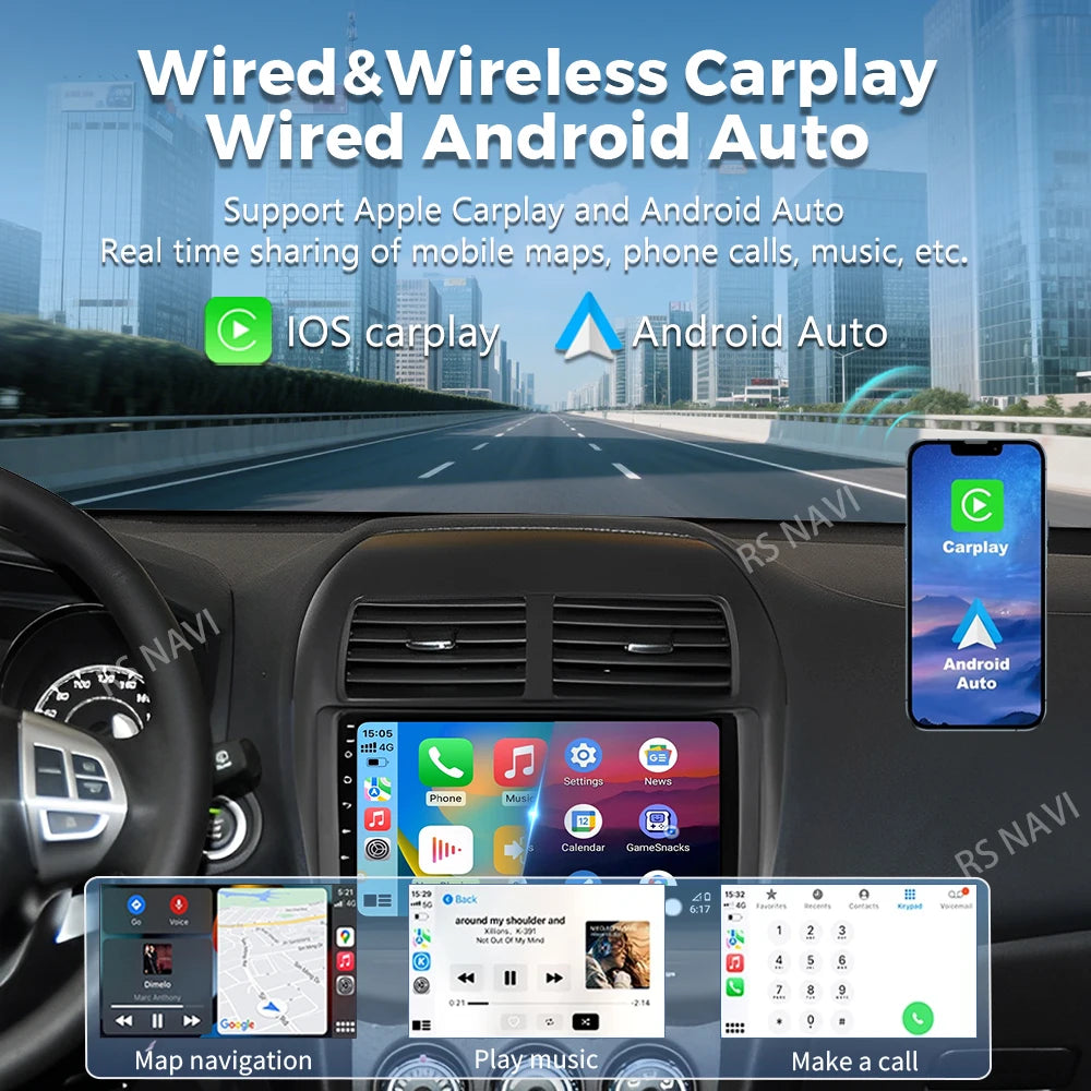 Android 16 For Mitsubishi ASX 1 2010 - 2016 2K QLED Android Car Radio Multimedia Video Pla