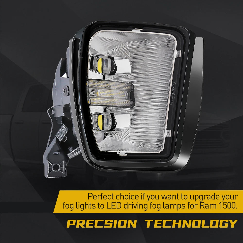 2-in-1 For Dodge Ram 1500 2013 2014 2015 2016 2017 2018 LED Fog Lamp DRL Daytime Running L | AUTOKITSHOP