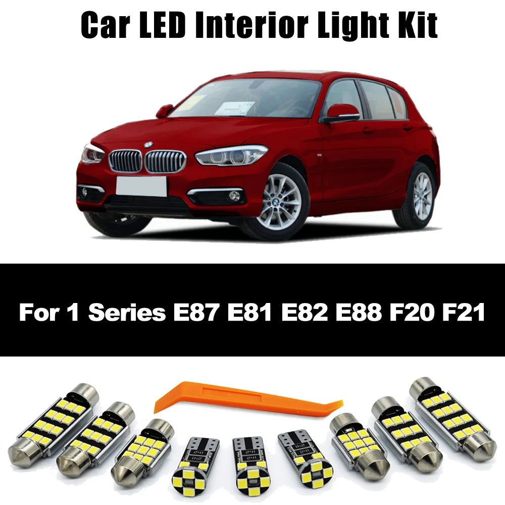 Car Parts LED Bulb Interior Dome Map Trunk Ceiling Light Kit For 2003-2019 BMW 1 Series E87 E81 E82 E88 F20 F21 116 118 120 125
