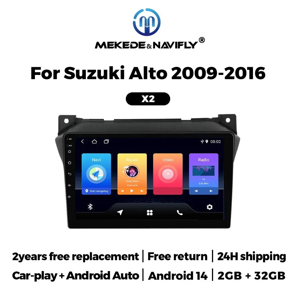Car Radio Stereo for Suzuki Alto 2009 2010 2011 2012 2013 2014 2015 2016 Android CarPlay A | AUTOKITSHOP