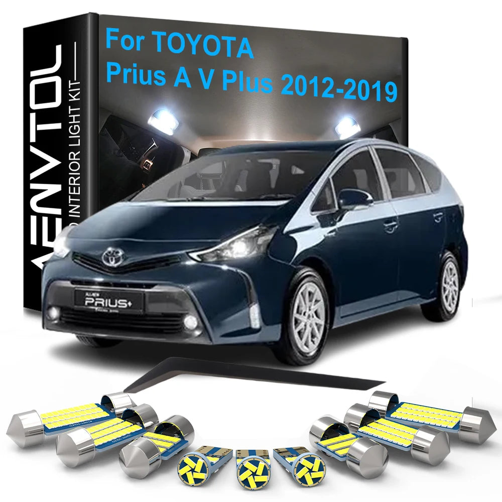 12-Piece LED Interior Light Kit for Toyota Prius A V Plus - Canbus Error-Free Bulbs | AUTOKITSHOP