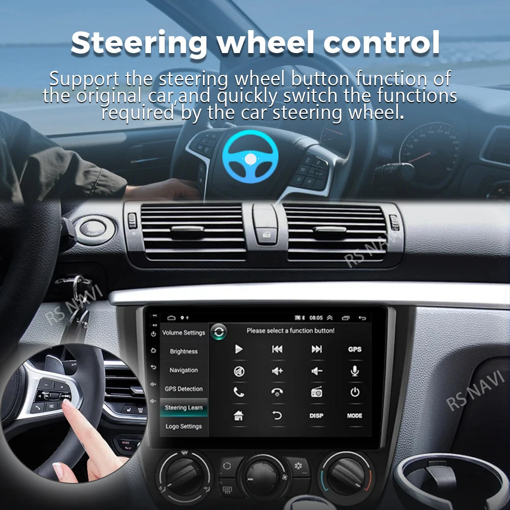Android 16 2K QLED For BMW E88 E82 E81 E87 1-Series 2004 - 2011 Car Radio Multimedia Video