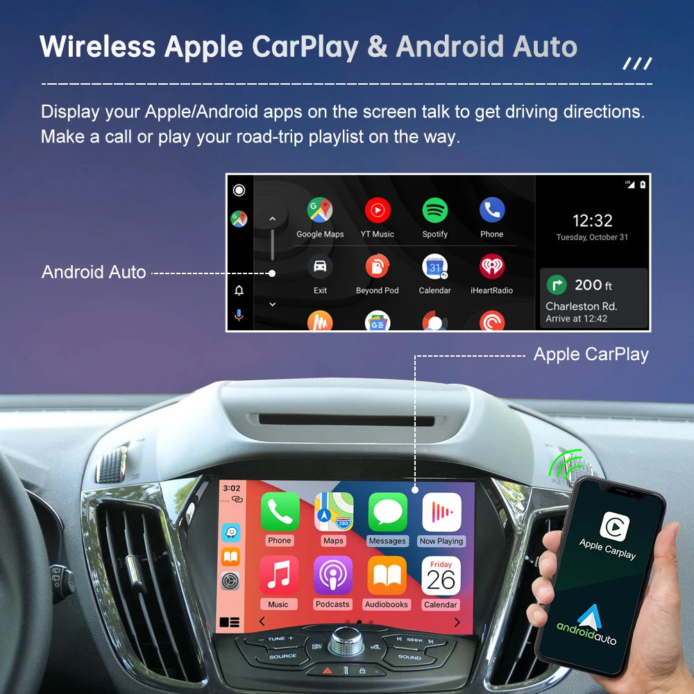 Wireless CarPlay for Ford Focus Escape Fiesta C-max Android Auto Interface Mirror Link Air | AUTOKITSHOP