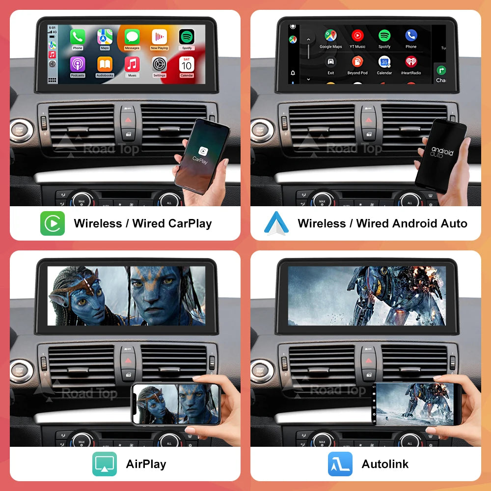 10.25" Wireless CarPlay Android Auto Car Multimedia player For BMW 1 Series E81 E82 E87 E8 | AUTOKITSHOP