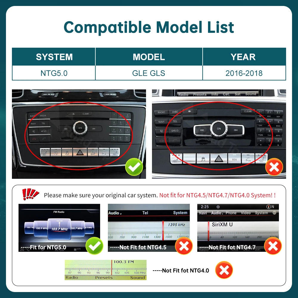 RoadTop 12.3 inch Wireless CarPlay Multimedia Linux Touch Screen for Mercedes-Benz GLE GLS