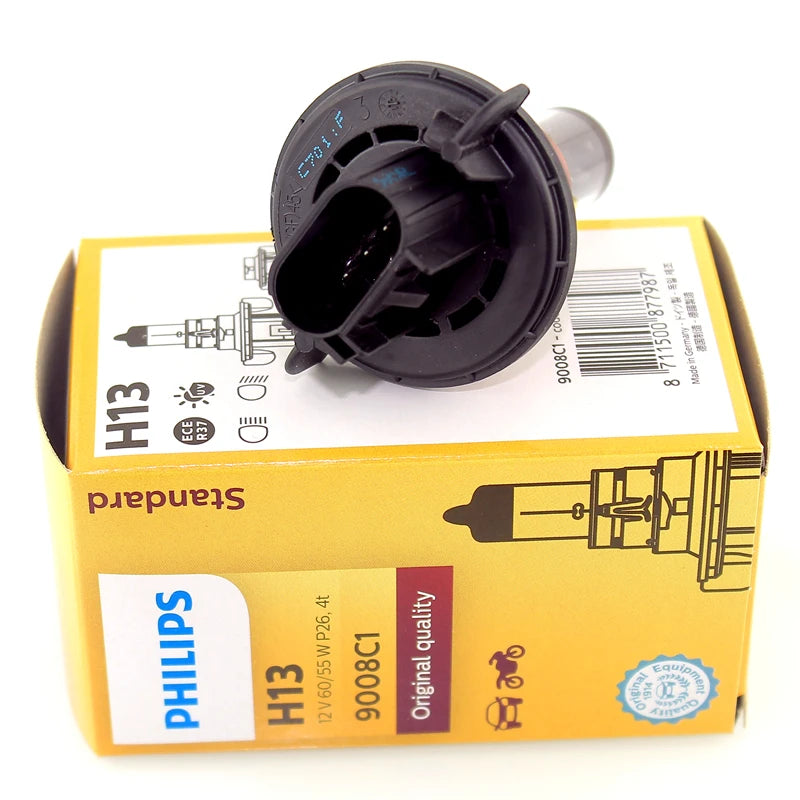 Philips Vision H13 12V 60/55W P26t,4t Original Car Halogen Head Lamps 3200K Standard Repla