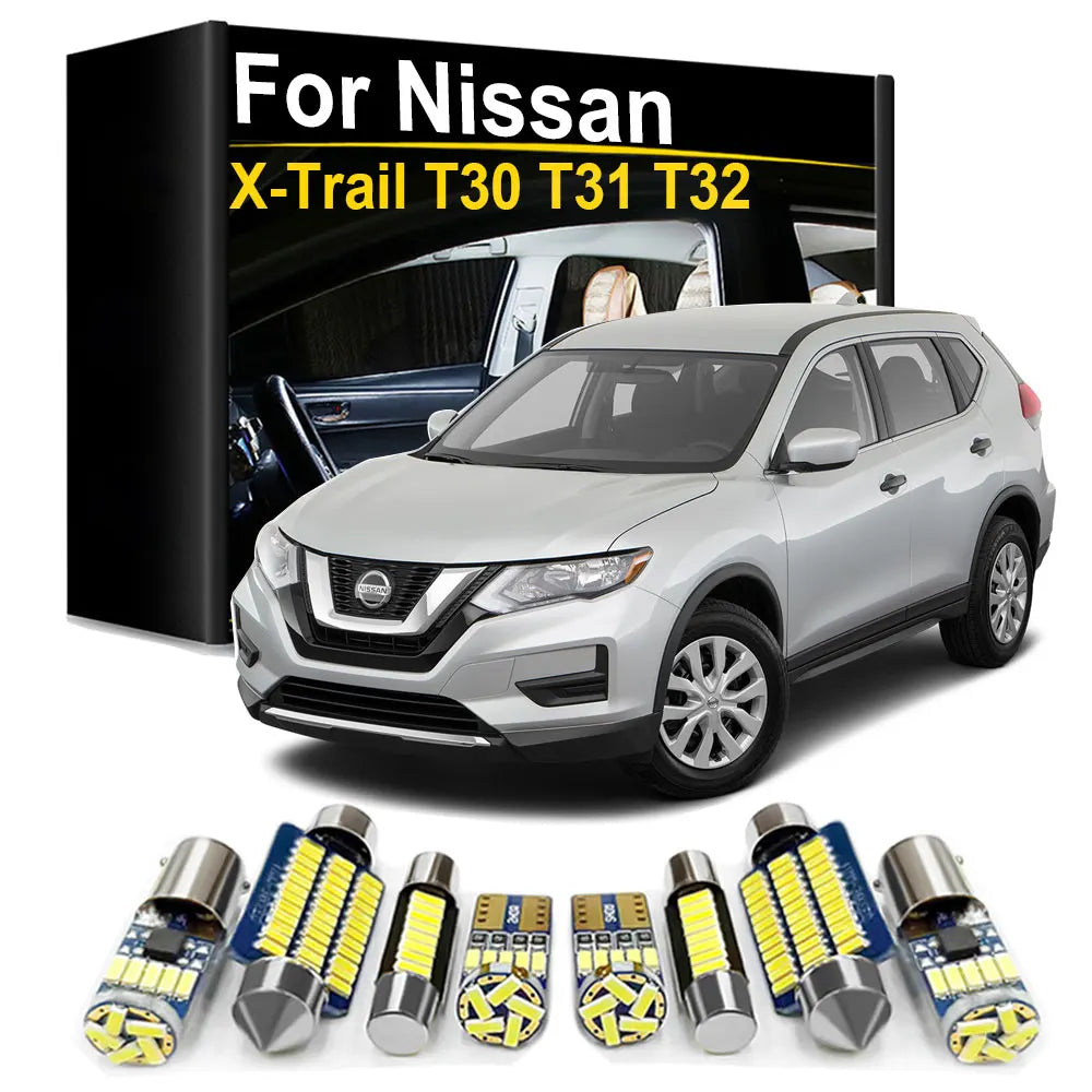 LED Interior Light Kit for Nissan XTrail X Trail T32 T31 T30 2002- 2010 - Canbus Dome Map Door Trunk Bulbs | AUTOKITSHOP