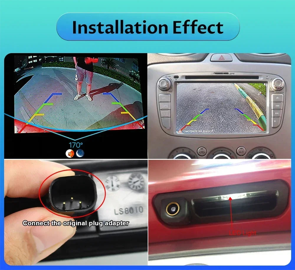 170° AHD 1080P Car Rear View Camera For Ford Focus 3 MK3 C MAX 2011-2014 Night Vision Reve