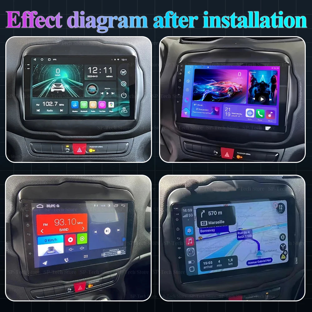 Android 16 For Jeep Renegade 2014-2018 Carplay Car Radio Multimedia Video Player Gps Navig | AUTOKITSHOP
