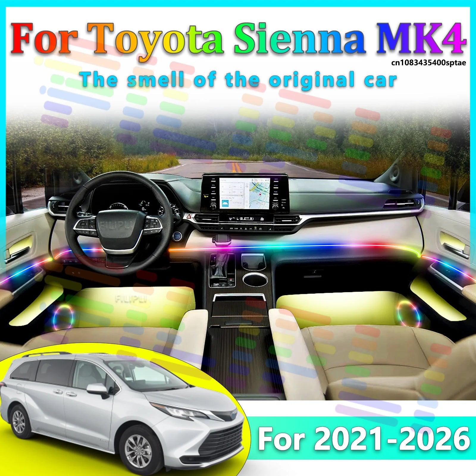 64 RGB - Neon Strip - for Toyota 2021-2026 - App Control - Car Interior Lighting | AUTOKITSHOP