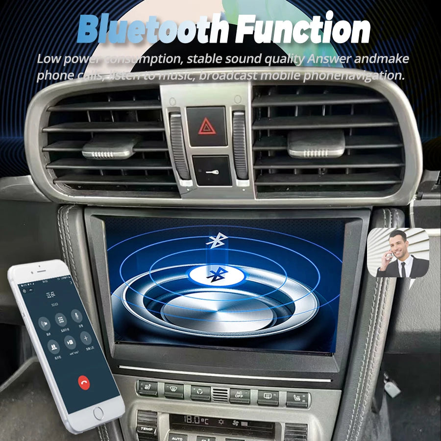 8inch Android Screen For Porsche Cayman 2005-2012 997.1 911 Stereo Car Radio Multimedia Vi