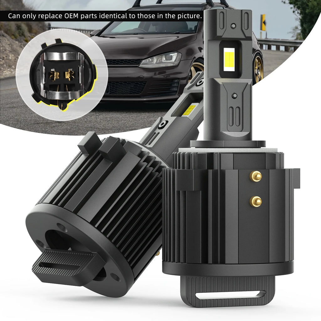BEVINSEE 100W H7 LED Headlights Low Beam 10000LM High Power Light Bulbs for VW for Golf GT