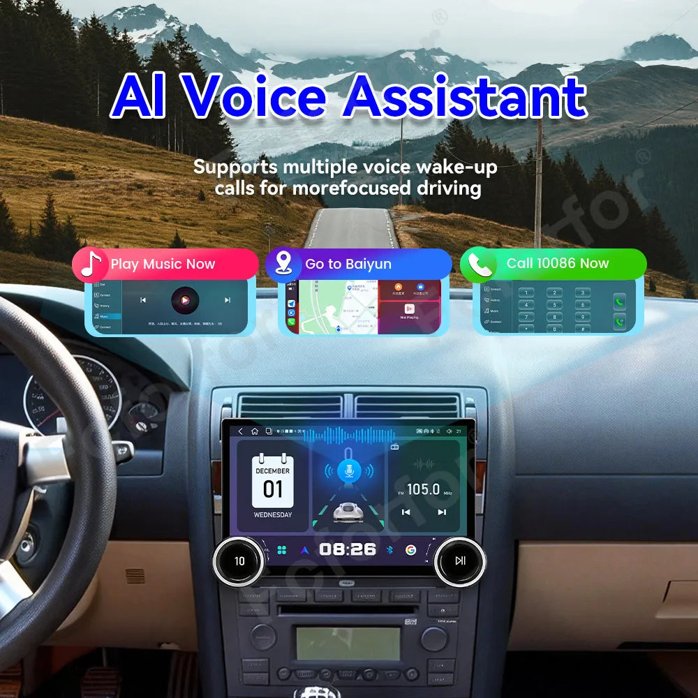 11.5 Inch Android 15 Premium Upgraded HD Touch Screen Wireless CarPlay GPS Navigation Ster