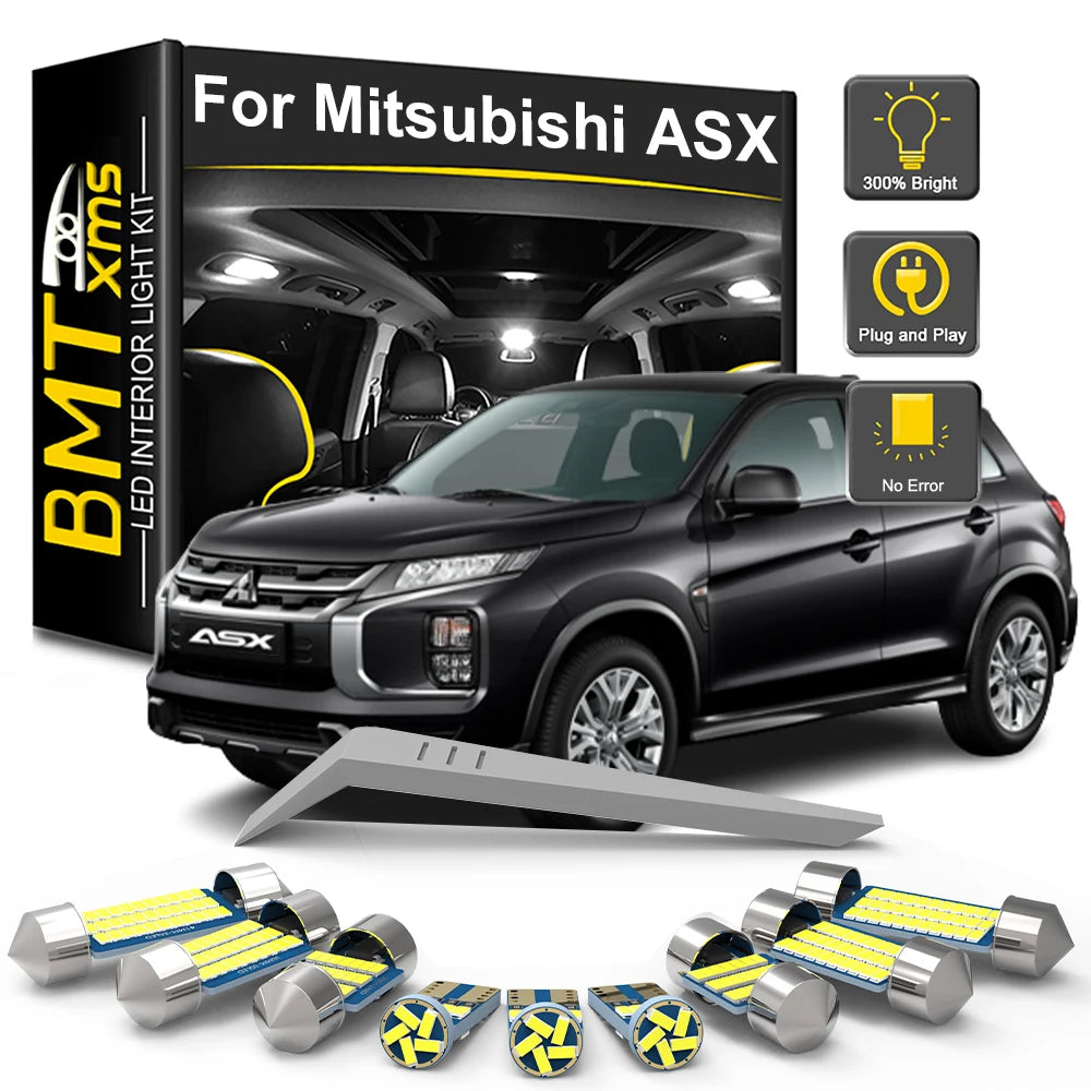 11-Piece LED Interior Light Kit for Mitsubishi ASX 2010-2015 - Canbus Dome Map Door Trunk Bulbs | AUTOKITSHOP