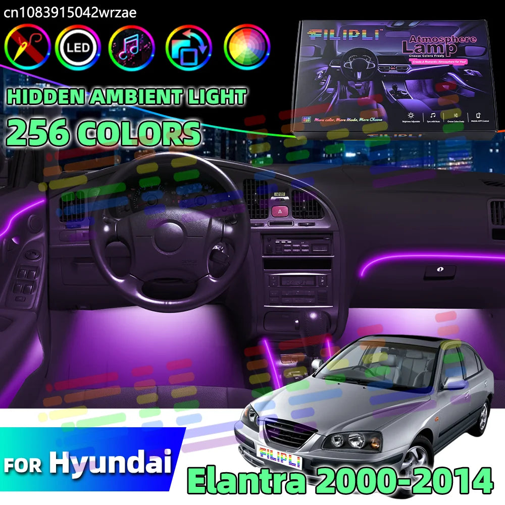 64 RGB - Ambient Light - for Hyundai 2000-2014 - App Control - Car Interior Lighting | AUTOKITSHOP