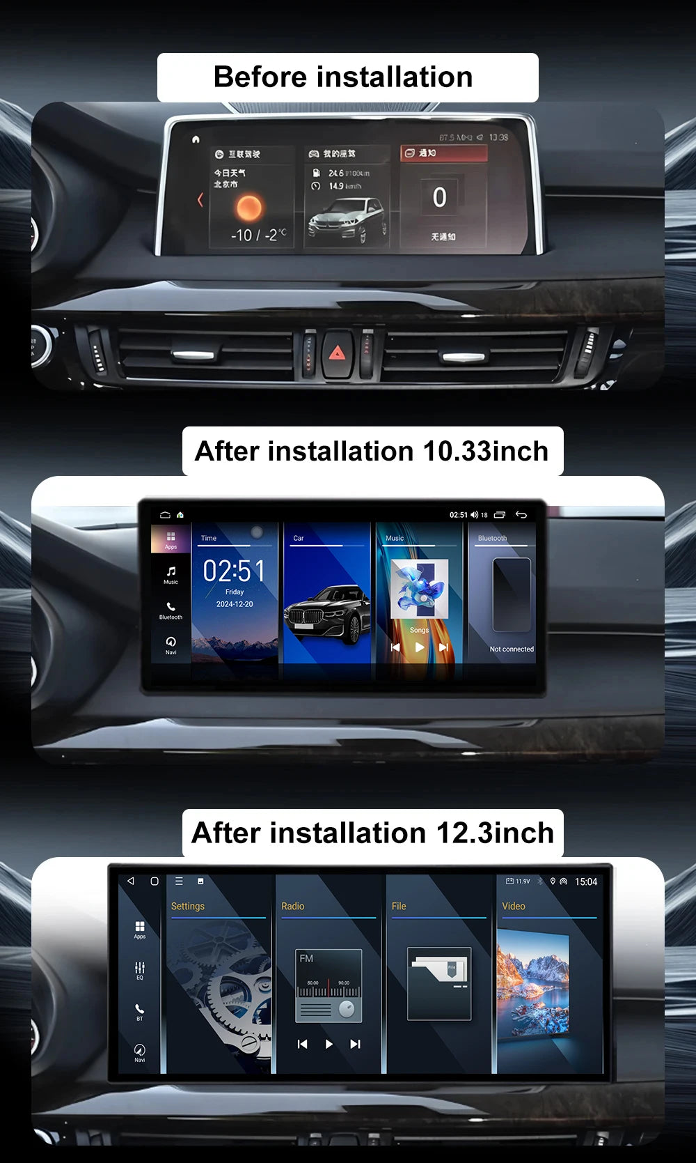Android 16 QLED Screen For BMW X5 F15 X6 F16 2014-2018 NBT EVO System Car Radio Multimedia