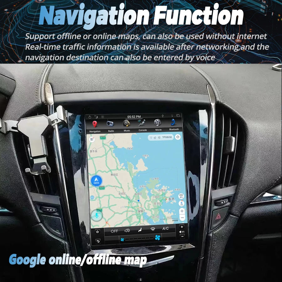 For Cadillac ATS XTS CTS SRX 2013 -2018 Android 13 Screen Car Radio GPS Multimedia Video P | AUTOKITSHOP