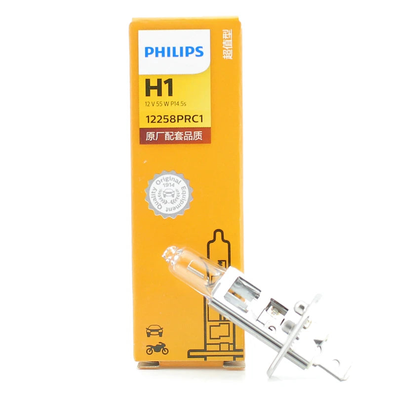 Philips Vision H1 12V 55W P14.5S Original Car Halogen Headlight 3200K Standard Auto Replac