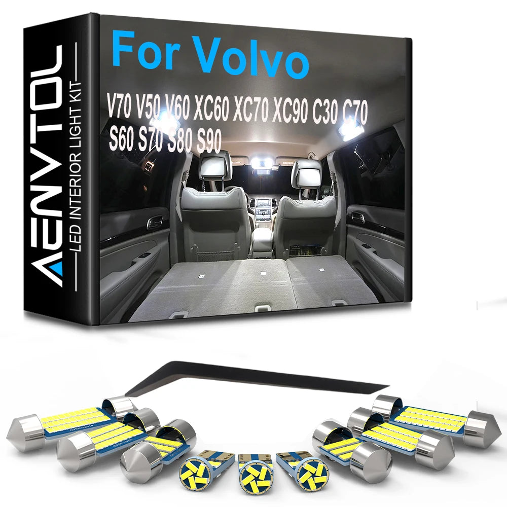 LED Interior Light Kit for Volvo V70 V50 V60 XC60 XC70 XC90 C30 C70 S60 S70 S80 S90 Car Interior LED Light ，car  Ligh...